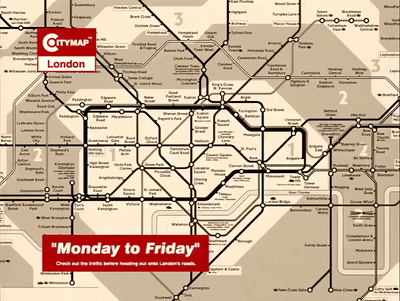 a map of the london metro system with the words monday to friday