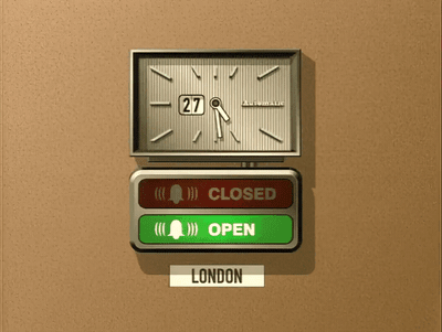 a close up of a clock on a wall