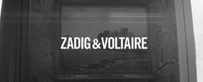 a black and white photo of a picture with the word zadig & volta