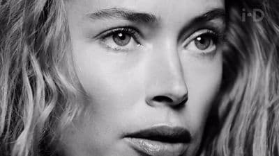 a black and white photo of a woman's face