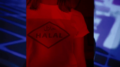 a red shirt with a picture of a person on it