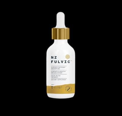 a bottle of noz flulvcc on a black background