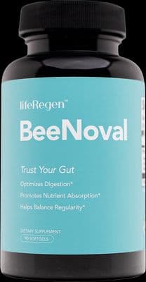 a bottle of beenoval on a black background
