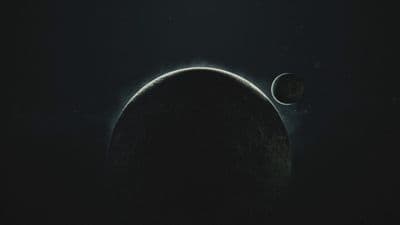 two planets are seen in the dark sky