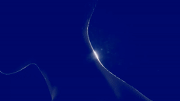 a silhouette of a person with a blue background