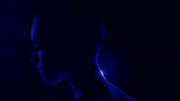 a silhouette of a woman in the dark