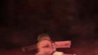 a blurry image of a stuffed animal laying on the ground