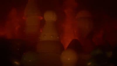 a blurry photo of a person standing in front of a fire hydrant