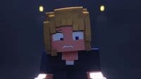 a minecraft character with a sad look on his face