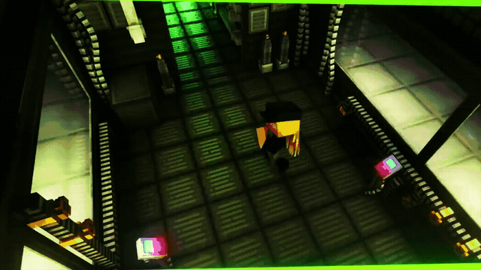 an aerial view of a room with a television set