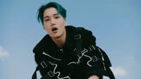 a male with green hair and a black jacket
