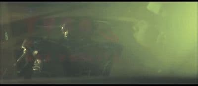 a blurry photo of a person in a car