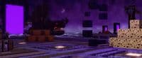 a room filled with lots of blocks and a purple light