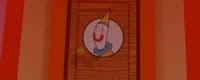 a picture of a cartoon character on a door