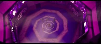 a picture of a purple and white object