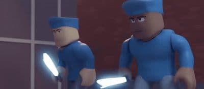 a couple of animated figures standing next to each other