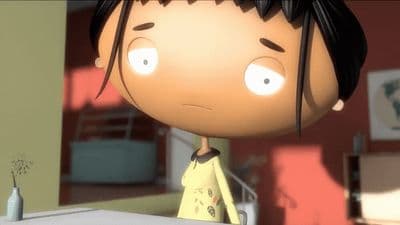 a cartoon character with a sad look on his face