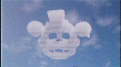 a picture of a skull in the sky