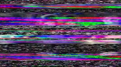 a television screen with a lot of lines on it