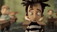 a cartoon of a boy with dreadlocks in a classroom