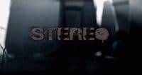 a blurry photo of the word stereo