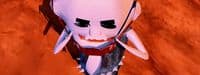 a cartoon character with a creepy look on his face