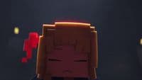 a close up of a person with a lego head
