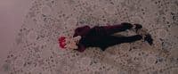 a person laying on the floor in a room