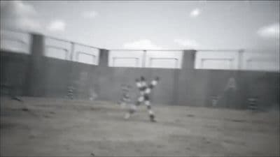 a blurry photo of a person playing soccer