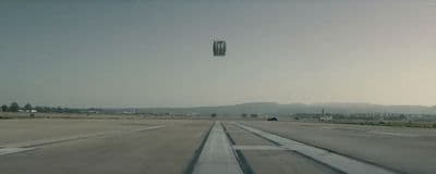 a view of an empty runway from a plane
