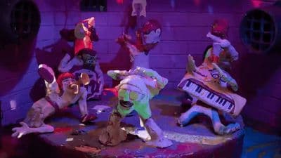 a group of toy figurines that are on a table