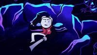 a cartoon of a person sitting in a cave