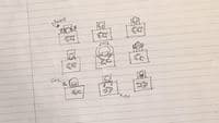 a piece of paper with a bunch of drawings on it