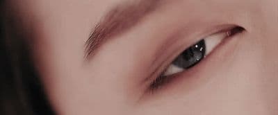 a close up of a woman's eye with long lashes