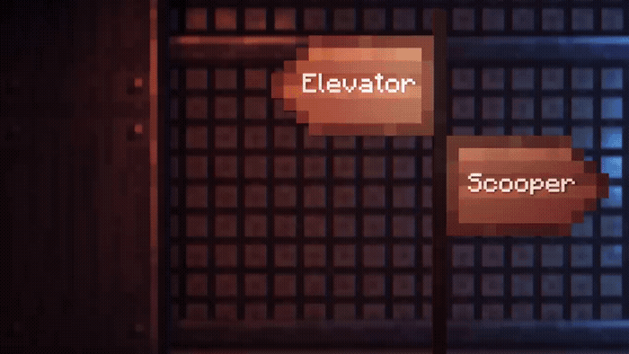 a screen shot of a door with a sign that says elevator and scooter