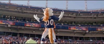 a person in a football uniform standing in front of a crowd
