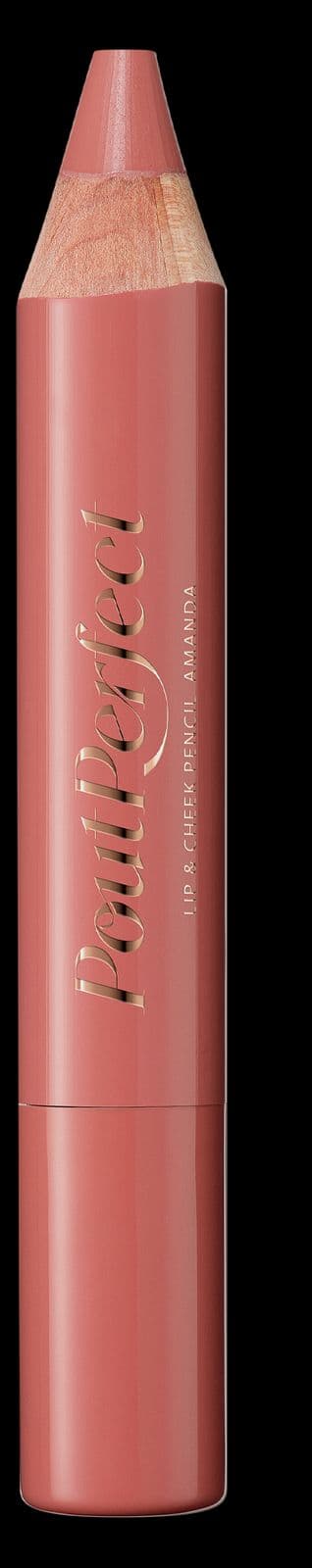 a close up of a pink pencil on a black background