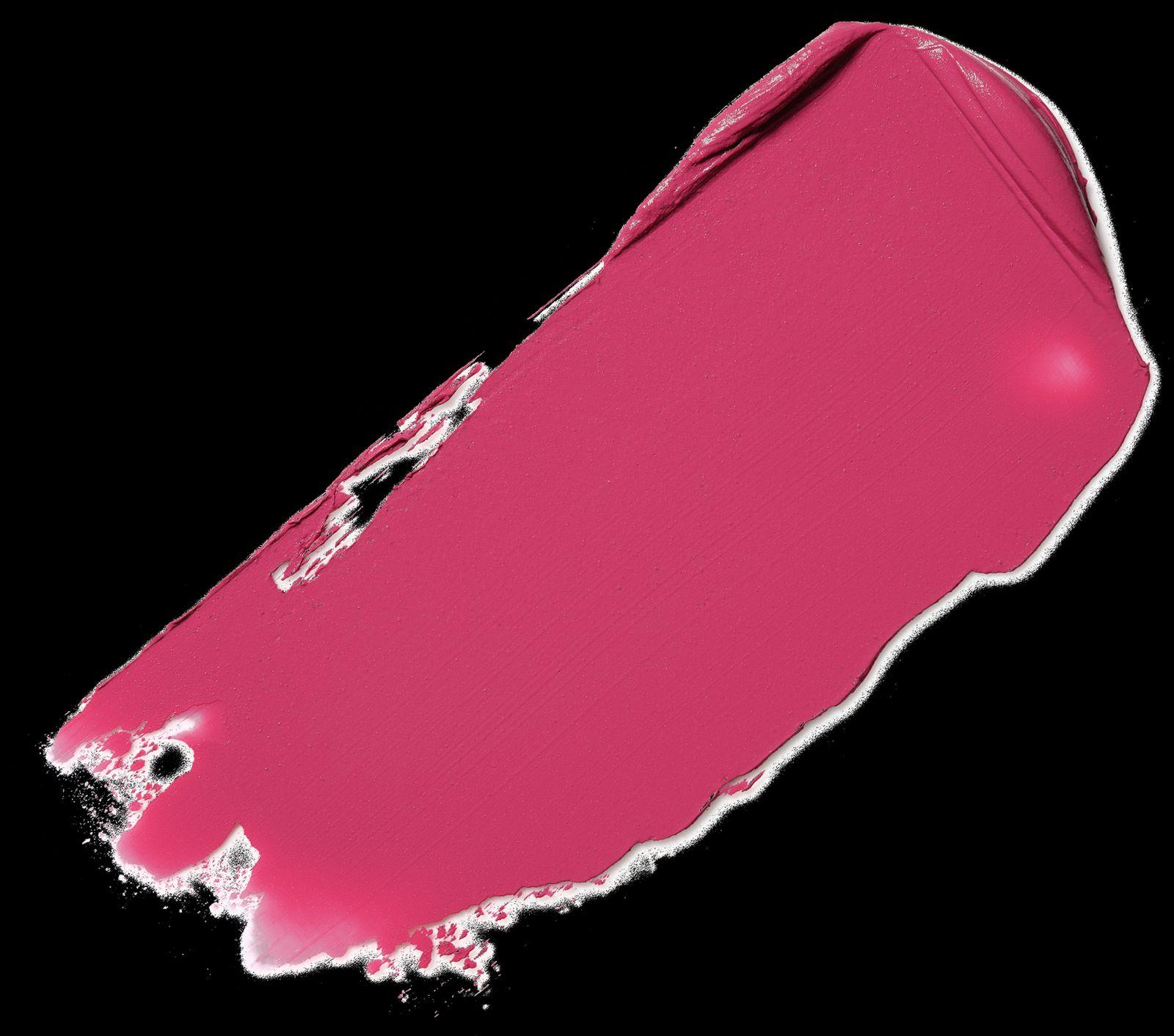 a pink lipstick smudge with a black background