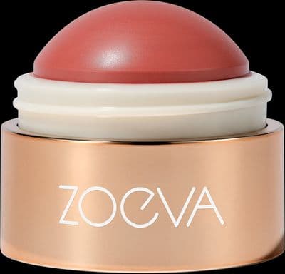 a close up of a red and white container