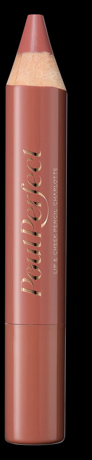 a close up of a pink lip bale on a black background