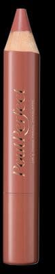 a close up of a pink lip bale on a black background