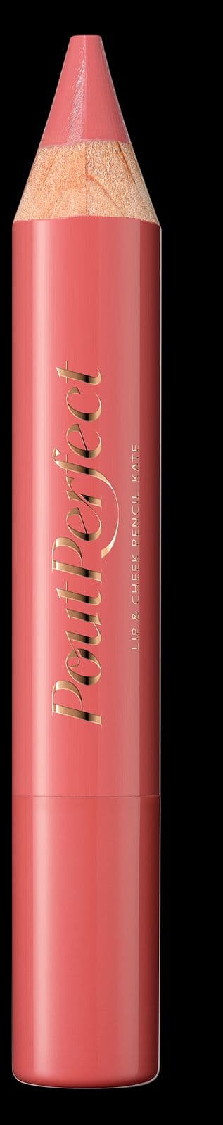 a close up of a pink pencil with a black background