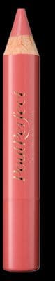 a close up of a pink pencil with a black background