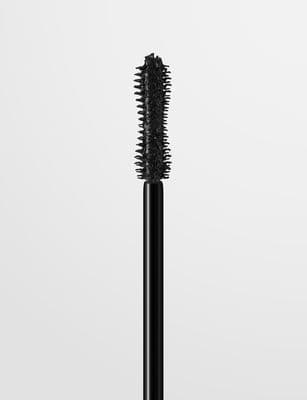 a black mascara with a black handle on a white background