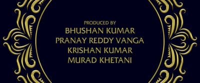 a black and gold frame with the words, produced by bhushan kumar