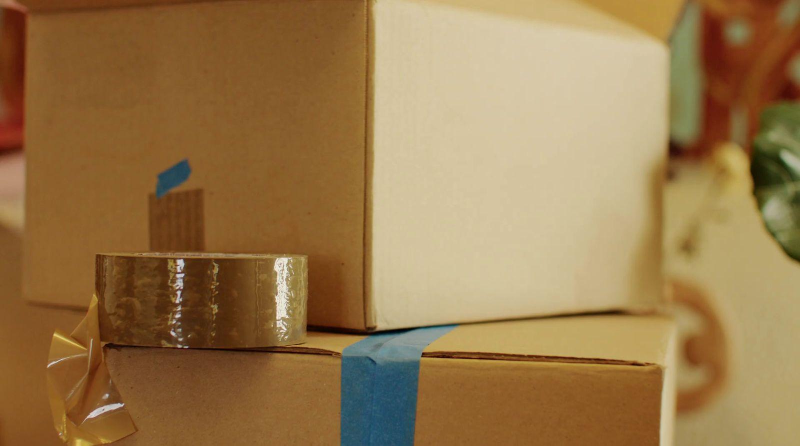 a couple of boxes that are stacked on top of each other
