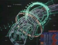 a close up of a computer screen with a drawing of a jellyfish