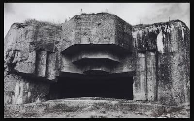 a black and white photo of a cave