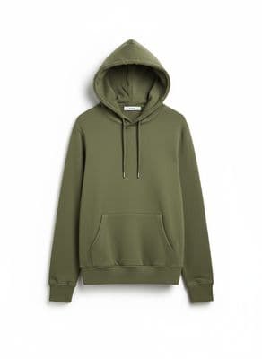 a green sweatshirt with a hoodie on it