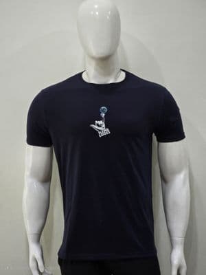 a mannequin wearing a t - shirt with a hand on it
